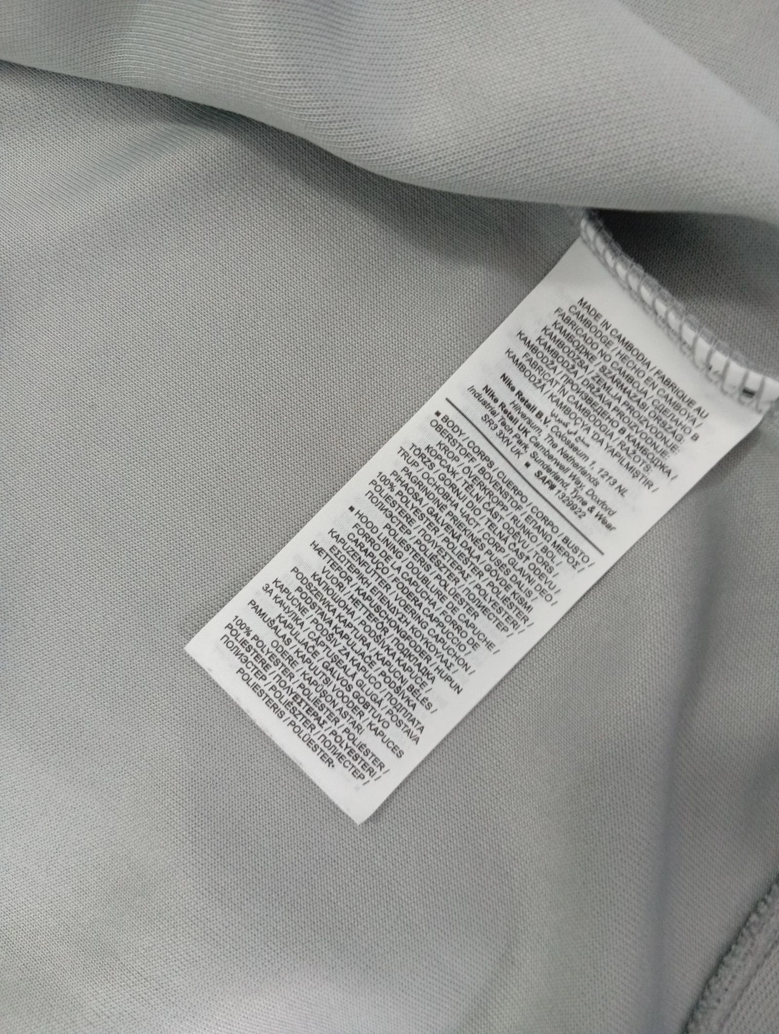 Camisola com capuz e zíper Nike de dois materiais Cinza - Tamanho PP – photo 6